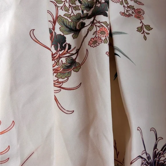 Zara Cream A-Line Midi Skirt with Multicolor Floral Print - Picture 4 of 6